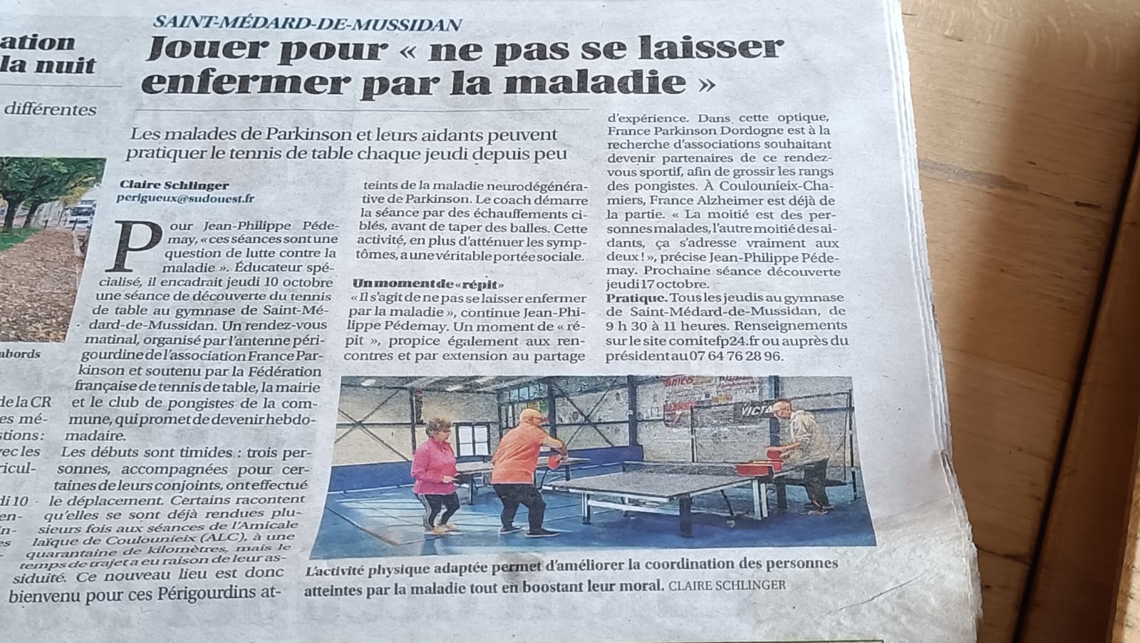 Tennis de table – St Médard de Mussidan